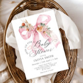 Invitation Baby shower Floral de Bow Rose