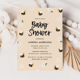 Invitation Baby shower floral de Bumblebee