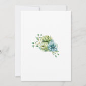 Invitation Baby shower floral de Cactus (Dos)