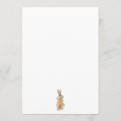 Invitation Baby shower floral de cerf de bois (Dos)