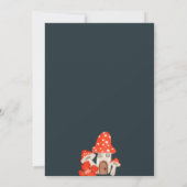 Invitation Baby shower floral de champignons de bois (Dos)