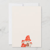 Invitation Baby shower floral de champignons de bois (Dos)