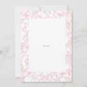 Invitation baby shower floral de la Chinoiserie ro (Dos)
