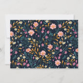 Invitation Baby shower Floral de lapin boisé mignon (Dos)