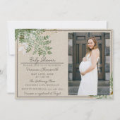 Invitation Baby shower floral de l'aquarelle Abstraite (Devant)