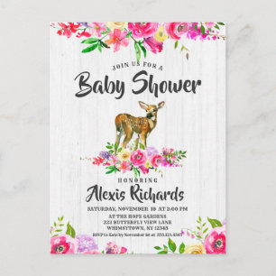 Invitation Baby shower Floral de l'aquarelle du ce