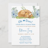 Invitation Baby shower Floral de l'aquarelle du garçon de Cer (Devant)