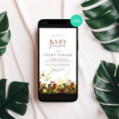 Invitation Baby shower Floral de l'automne de neige