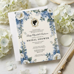 Invitation Baby shower floral de l'ère Régence