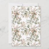 Invitation Baby shower floral de l'Eucalyptus de la Bow vinta (Dos)