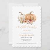 Invitation Baby shower Floral de Little Citrouille Boho (Devant)