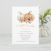 Invitation Baby shower Floral de Little Citrouille Boho (Debout devant)