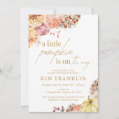 Invitation Baby shower floral de Little Citrouille Fall (Devant)