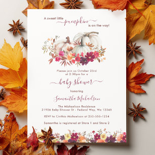 Invitation Baby shower floral de Little Citrouille Fall