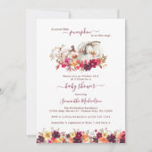 Invitation Baby shower floral de Little Citrouille Fall (Devant)