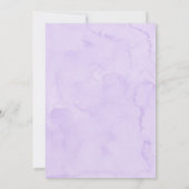 Invitation Baby shower Floral de papillon d'or violet (Dos)