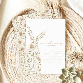 Invitation Baby shower floral de Pâques de printemps