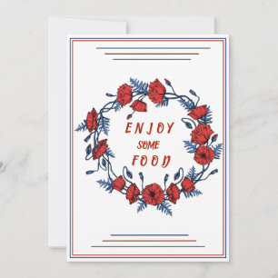 Invitation Baby shower Floral De Pavot Savourez De La Nourrit