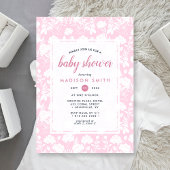 Invitation Baby shower floral de Peony rose