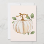 Invitation Baby shower floral de petite citrouille (Dos)