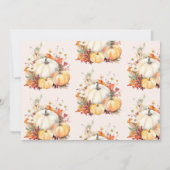 Invitation Baby shower floral de petite citrouille (Dos)