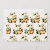 Invitation Baby shower floral de petite citrouille (Dos)