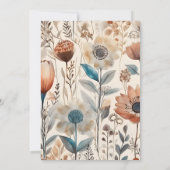 Invitation Baby shower floral de petite citrouille (Dos)