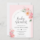 Invitation Baby shower floral de pipal (Devant)