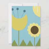 Invitation Baby shower floral de printemps (Dos)