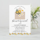 Invitation Baby shower floral de printemps à longue distance (Debout devant)