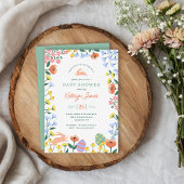 Invitation Baby shower floral de printemps moderne