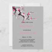 Invitation Baby shower floral de rose élégant de fleurs de (Devant)