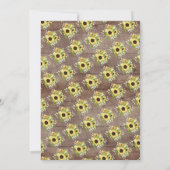 Invitation Baby shower floral de tournesol d'automne rustique (Dos)