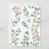 Invitation Baby shower floral d'éléphant dormant par Mail Gir (Dos)