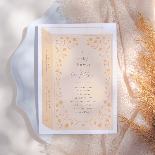 Invitation Baby shower floral délicieux