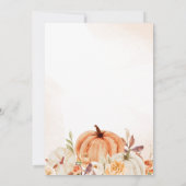 Invitation Baby shower Floral des animaux de bois (Dos)