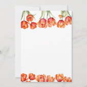 Invitation Baby shower Floral des Tulipes Oranges modernes (Dos)