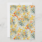 Invitation Baby shower floral d'été coloré (Dos)