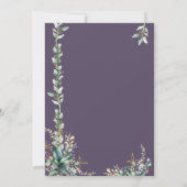 Invitation Baby shower floral d'eucalyptus moderne merci (Dos)