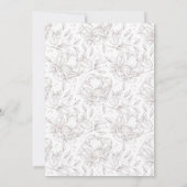 Invitation Baby shower floral diamant romantique (Dos)
