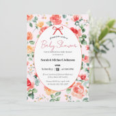 Invitation Baby shower Floral Dream (Debout devant)