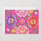 Invitation Baby shower Floral du Jardin de Fiesta (Dos)