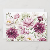 Invitation Baby shower floral élégant (Dos)