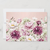 Invitation Baby Shower Floral Élégant (Dos)