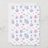 Invitation Baby shower floral éléphant (Dos)