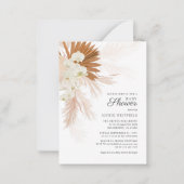 Invitation Baby shower floral en laiton Pampas (Devant)