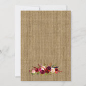 Invitation Baby shower floral en pot de mason rustique (Dos)