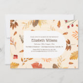 Invitation Baby shower floral et botanique rustique (Devant)