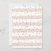 Invitation Baby shower floral et rose pâle (Dos)