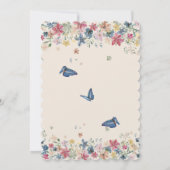 Invitation Baby shower Floral Field Élégant Or Moderne (Dos)